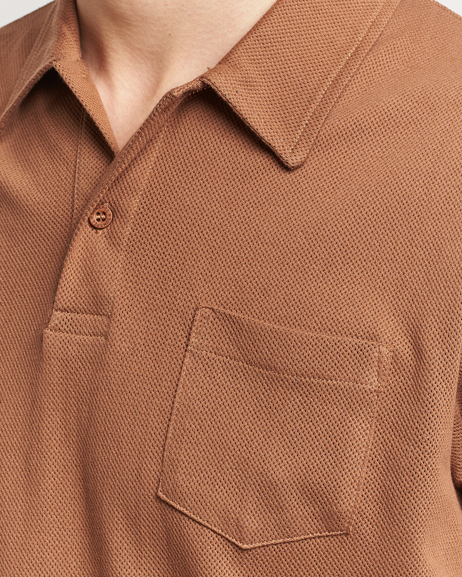 Herr | Pikéer | Sunspel | Riviera Polo Shirt Dark Camel