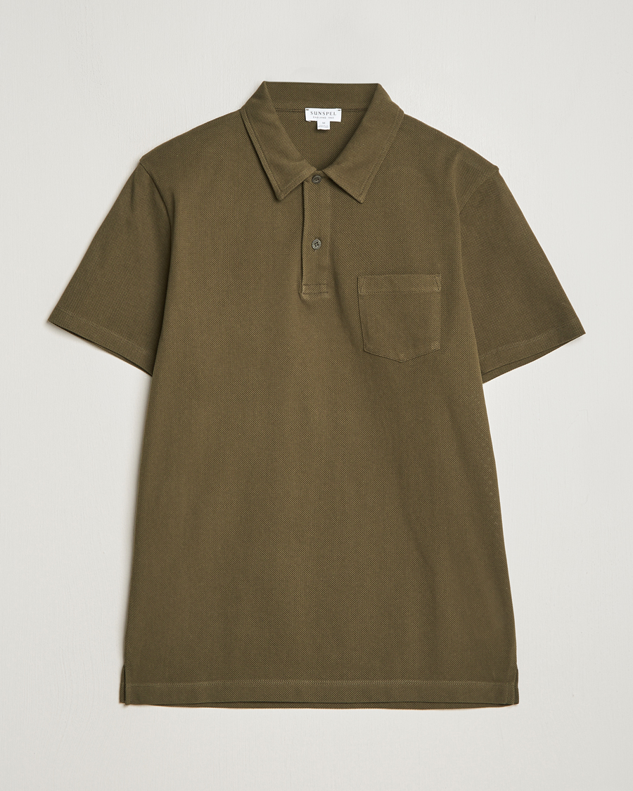 Herr | Pikéer | Sunspel | Riviera Polo Shirt Dark Olive