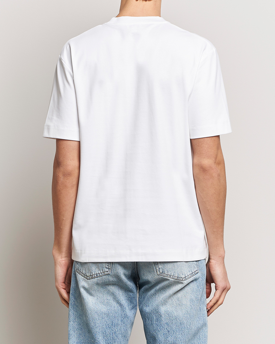 Herr | T-Shirts | Sunspel | Heavyweight Mock Neck T-Shirt White