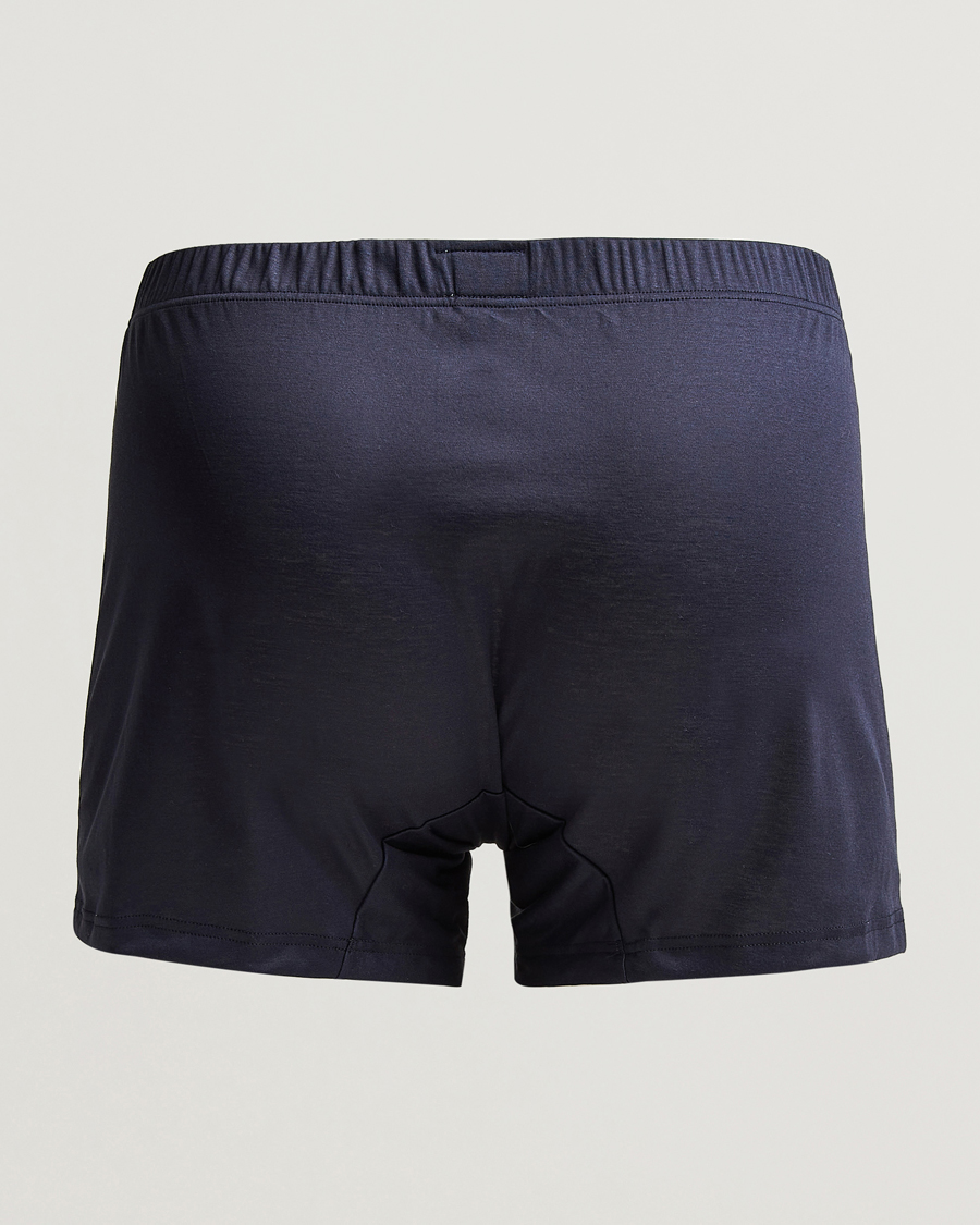 Herr | Kläder | Zimmerli of Switzerland | Sea Island Cotton Boxer Shorts Navy