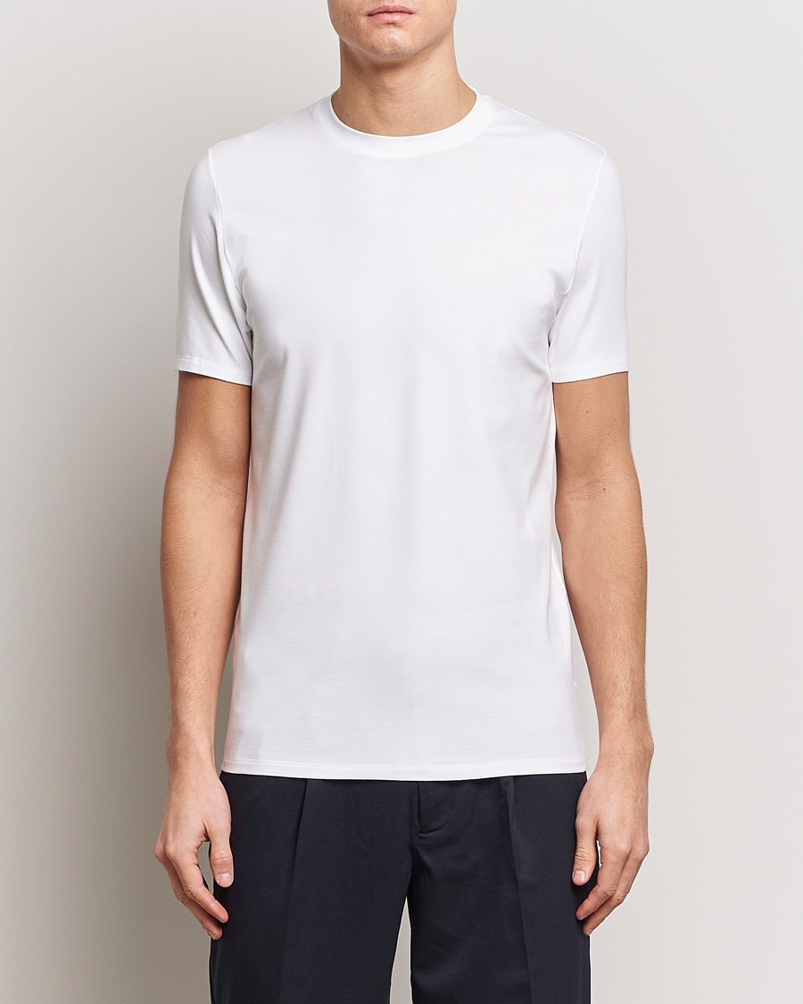 Herr | Vita t-shirts | Zimmerli of Switzerland | Pureness Modal Crew Neck T-Shirt White