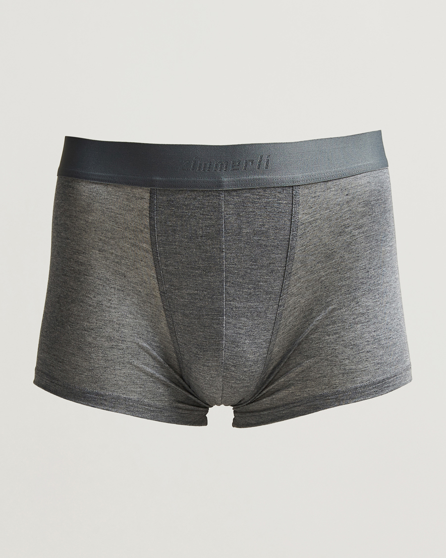 Herr | Underkläder | Zimmerli of Switzerland | Micro Modal Boxer Briefs Grey Melange