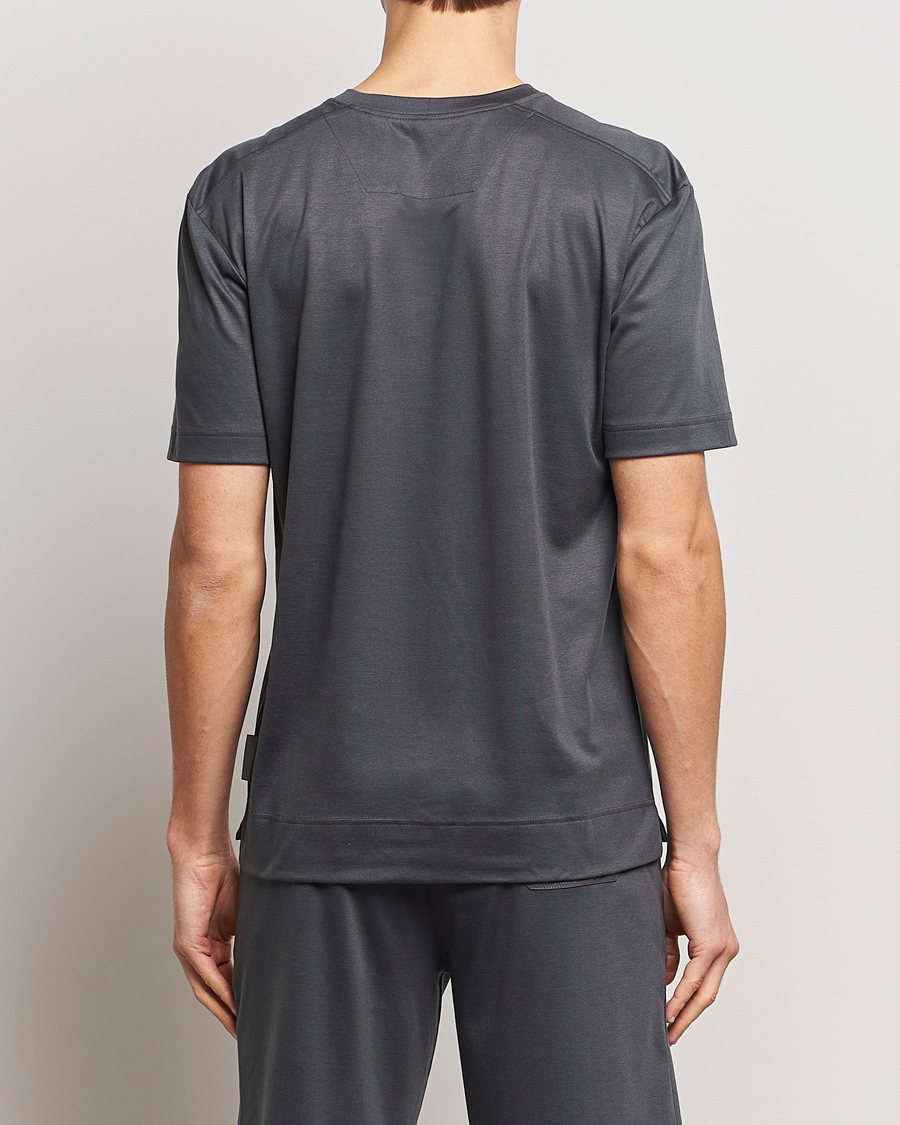 Herr | Pyjamas & Morgonrockar | Zimmerli of Switzerland | Cotton/Modal Crew Neck Loungwear T-Shirt Phantom