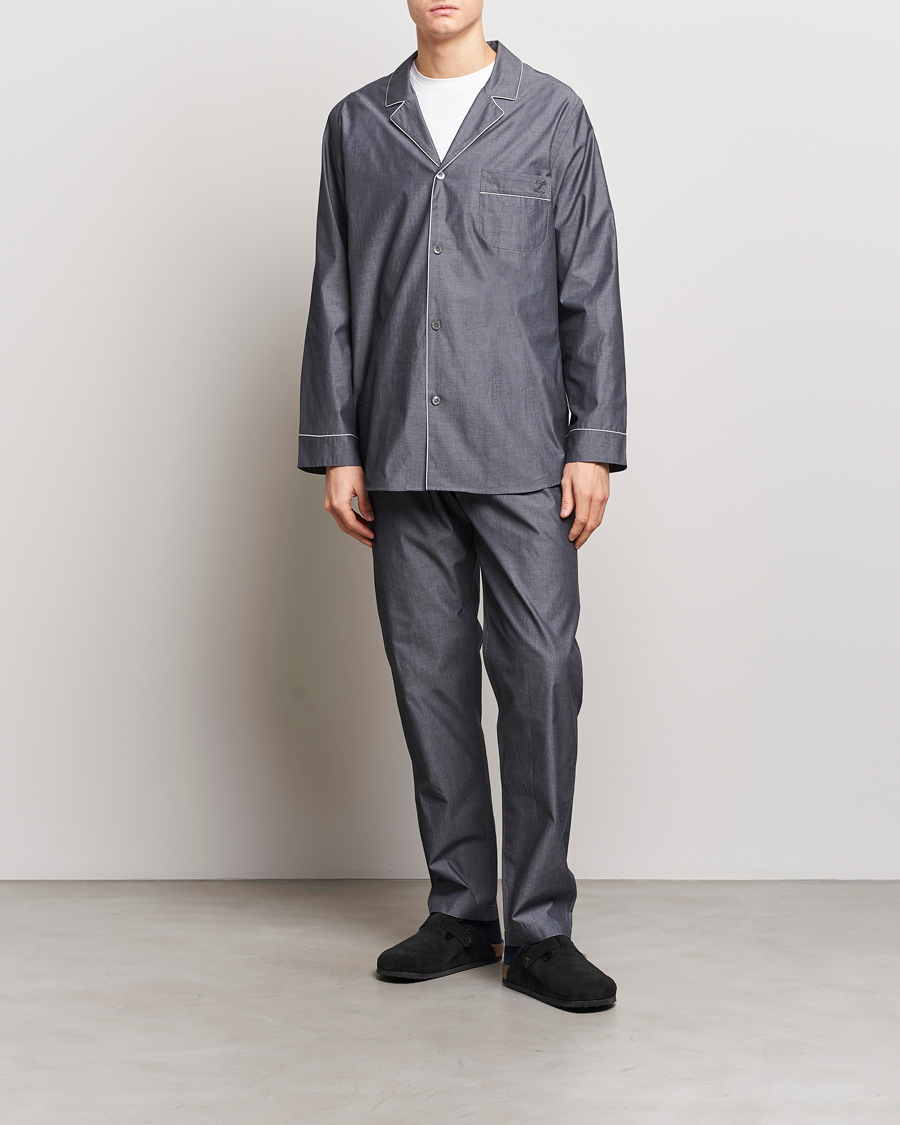 Herr | Pyjamas & Morgonrockar | Zimmerli of Switzerland | Mercerised Cotton Pyjamas Dark Grey