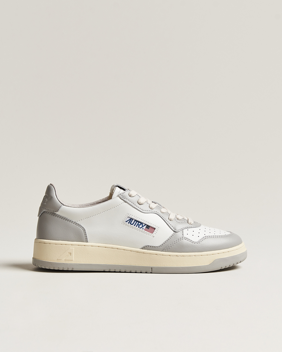 Herr | Autry Medalist Low Bicolor Leather Sneaker White/Grey | Autry | Medalist Low Bicolor Leather Sneaker White/Grey