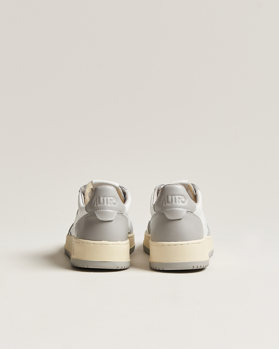 Herr | Autry Medalist Low Bicolor Leather Sneaker White/Grey | Autry | Medalist Low Bicolor Leather Sneaker White/Grey