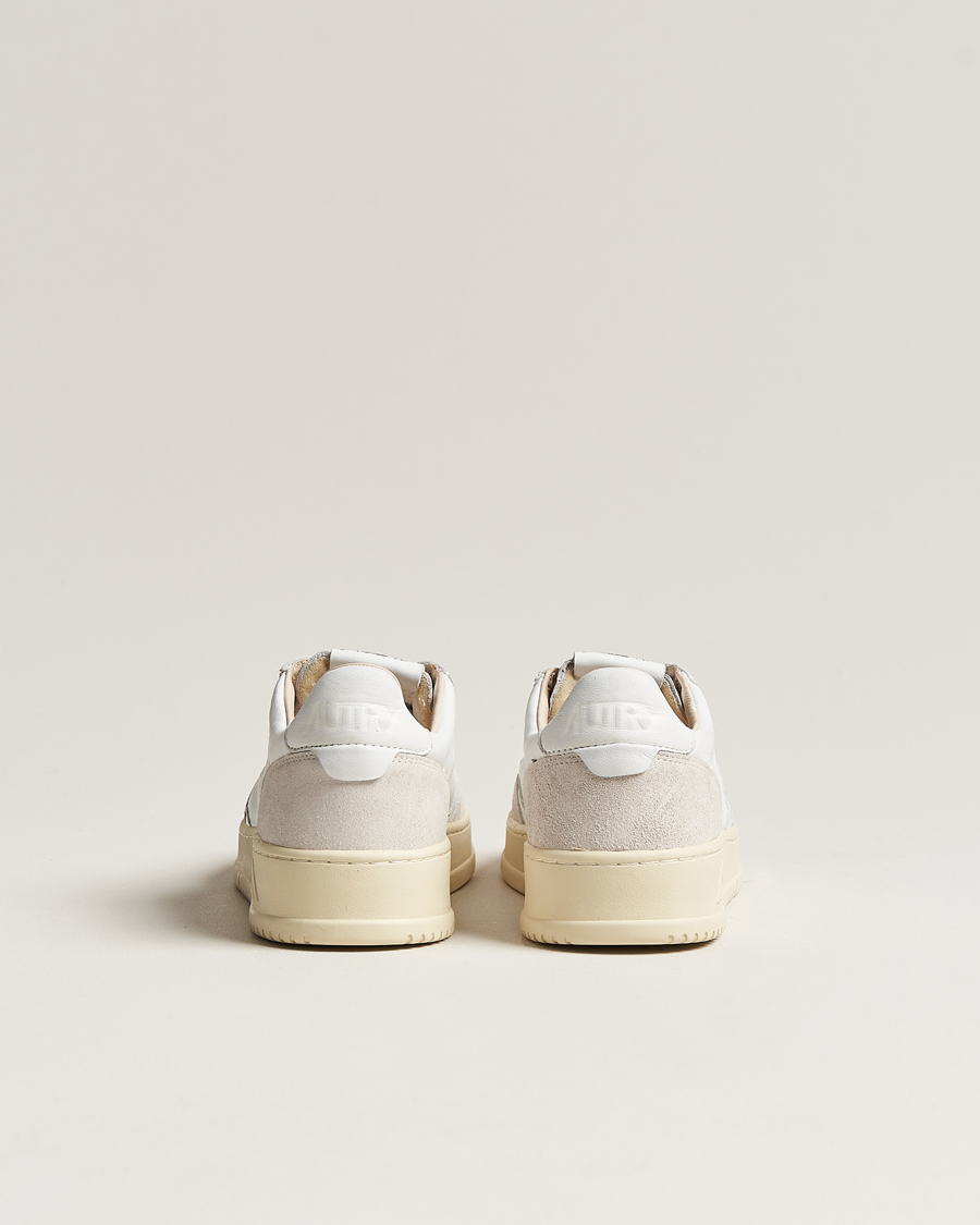 Herr | Autry Medalist Low Goat/Suede Sneaker White/Grey | Autry | Medalist Low Goat/Suede Sneaker White/Grey
