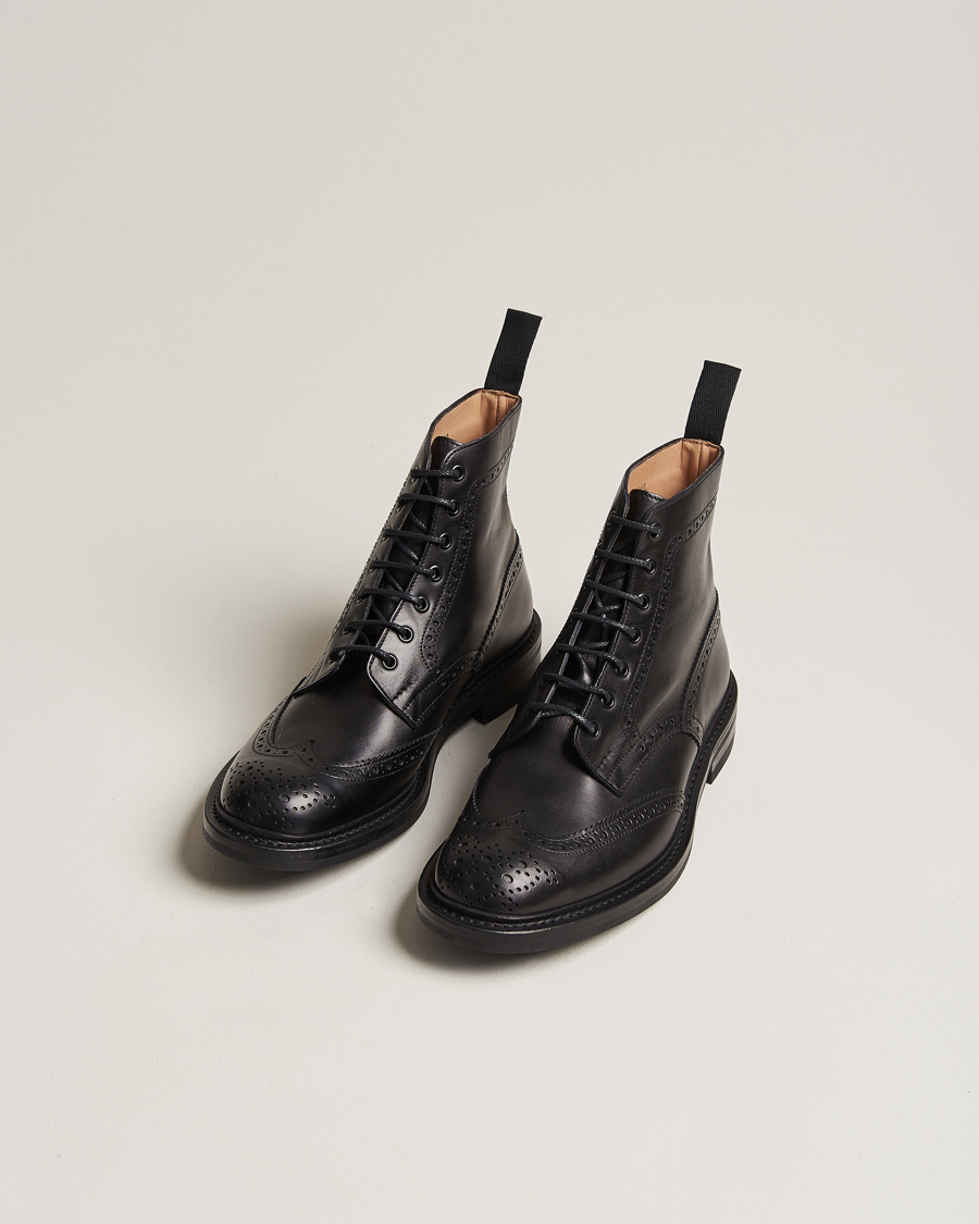 Herr | Svarta kängor | Tricker's | Stow Dainite Country Boots Black Calf