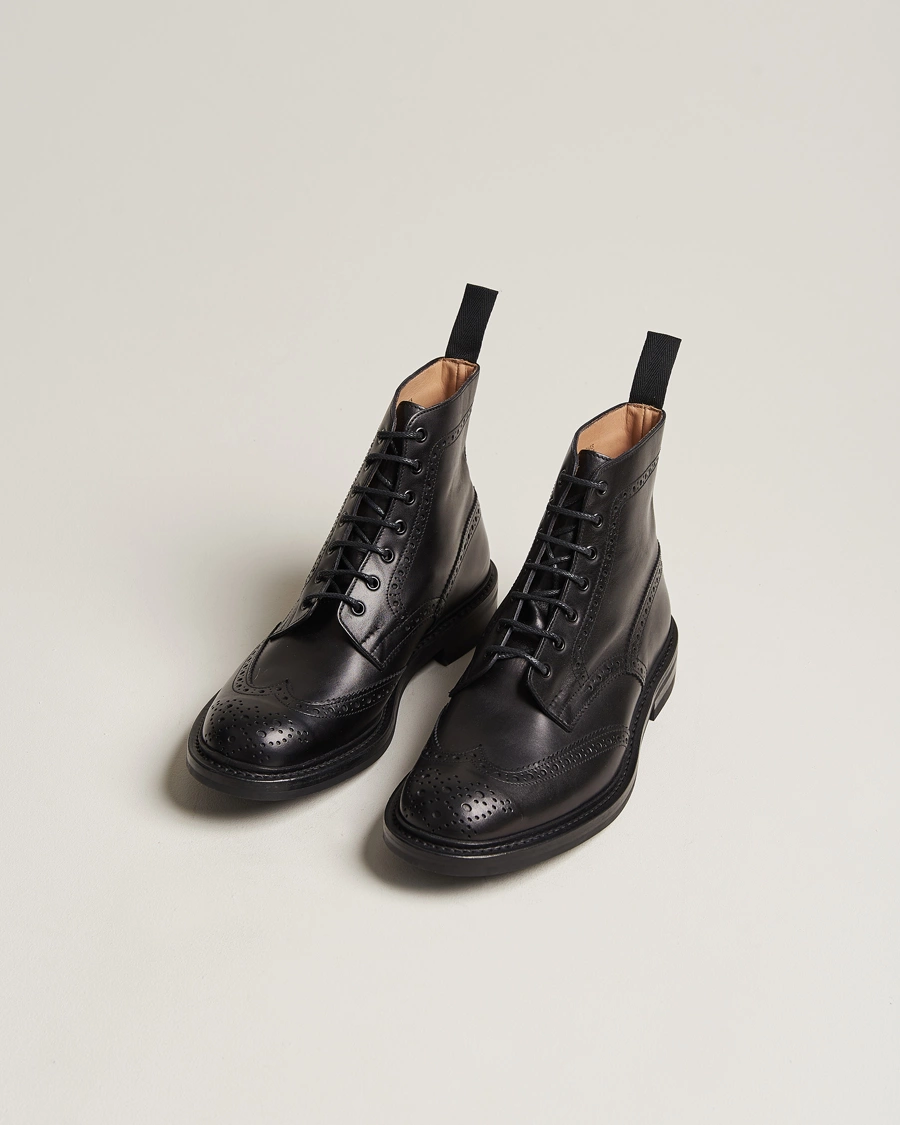 Herr | Tricker's | Tricker\'s | Stow Dainite Country Boots Black Calf