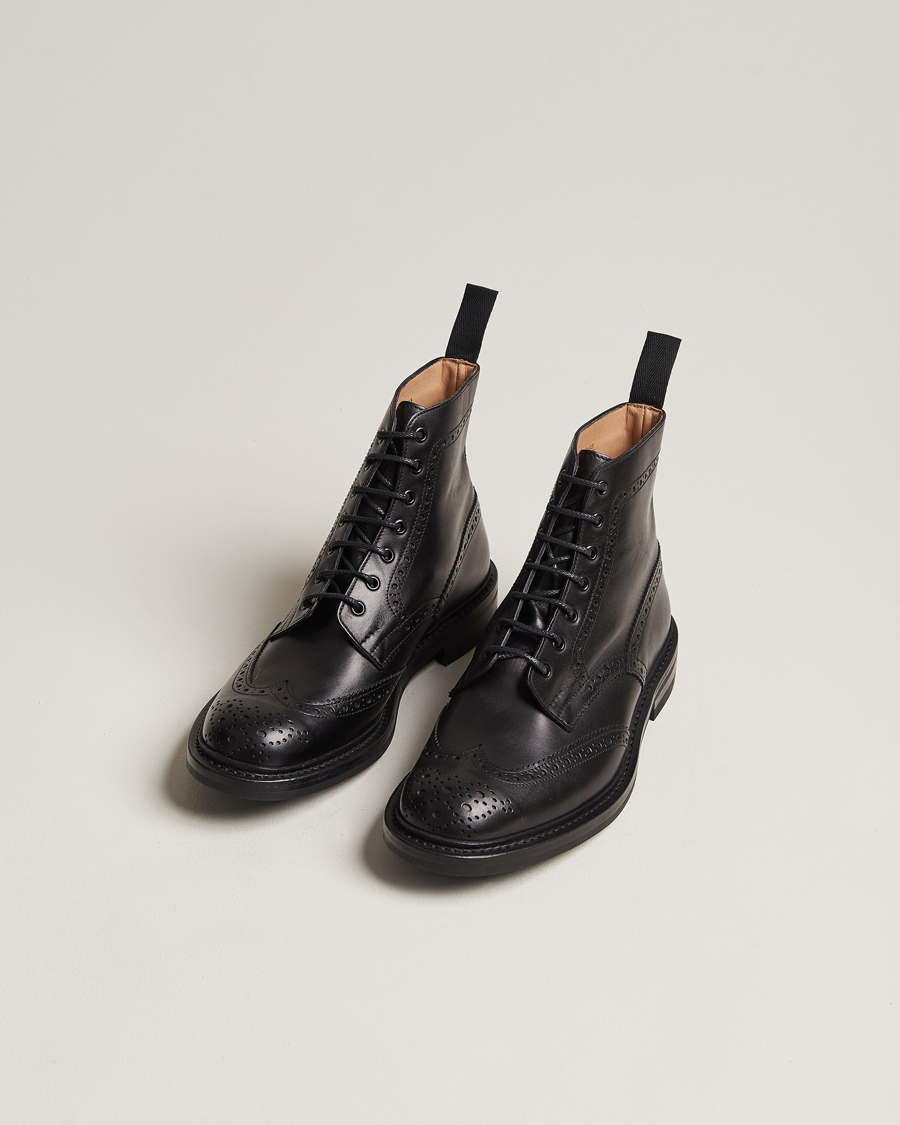 Herr | Kängor | Tricker's | Stow Dainite Country Boots Black Calf