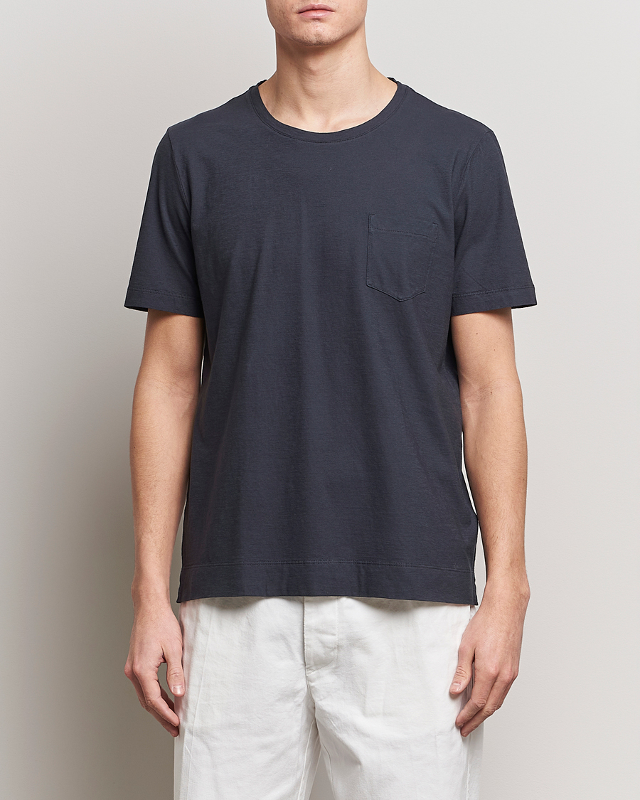 Herr | Italian Department | Massimo Alba | Panarea Watercolor T-Shirt Black