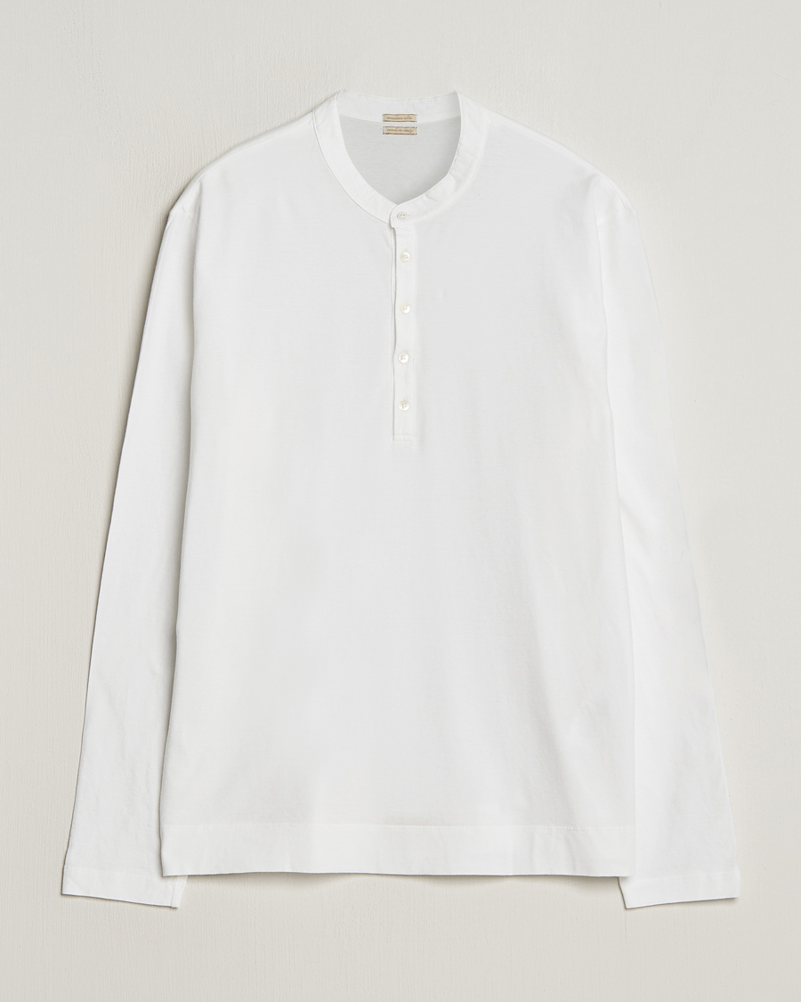 Herr | Tröjor | Massimo Alba | Hawai Watercolor Henley White