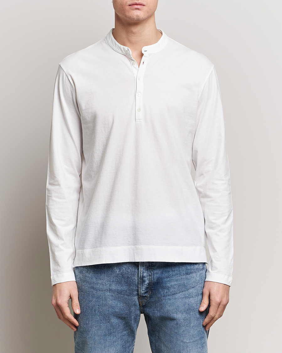 Herr | Farfarströjor | Massimo Alba | Hawai Watercolor Henley White