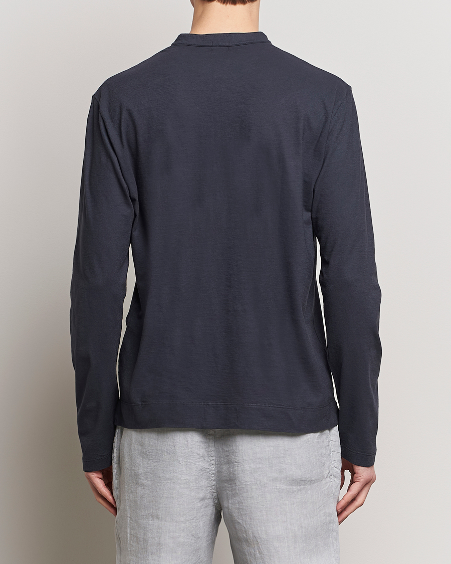 Herr | Tröjor | Massimo Alba | Hawai Watercolor Henley Washed Black