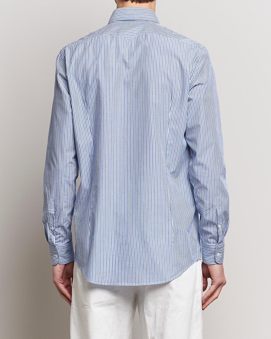 Herr | Skjortor | Massimo Alba | Genova Striped Cotton Shirt Blue Stripes