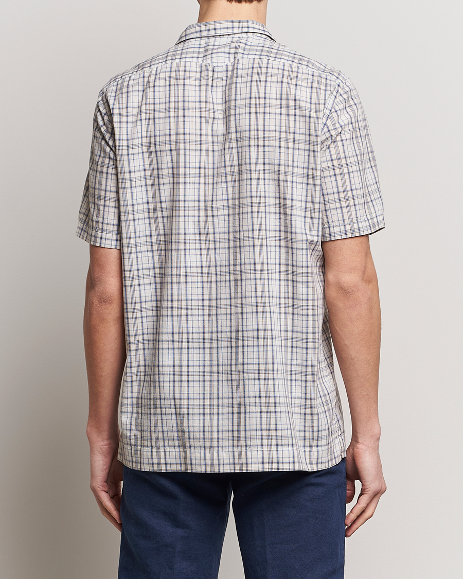 Herr | Skjortor | Massimo Alba | Venice Macro Check Bowling Shirt Blue/Beige