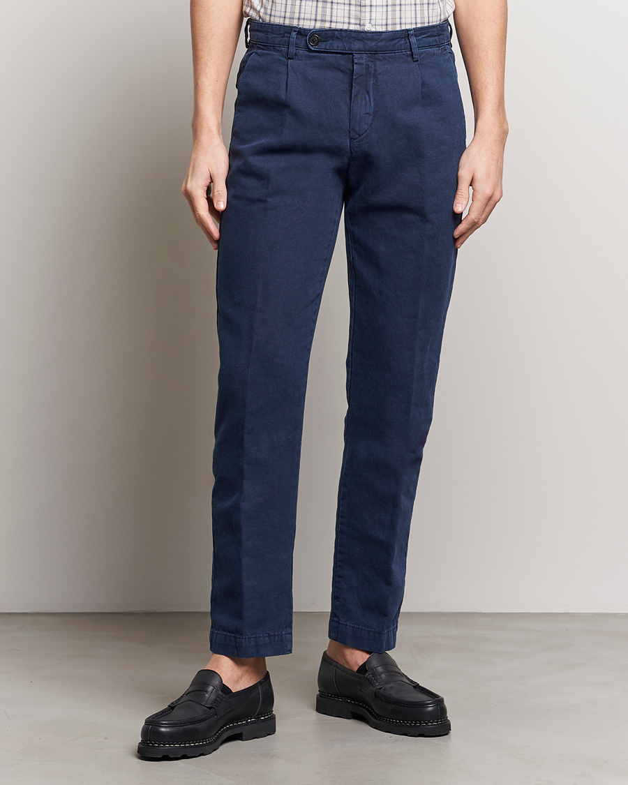 Herr | Kläder | Massimo Alba | Ionio Cotton Trousers Navy