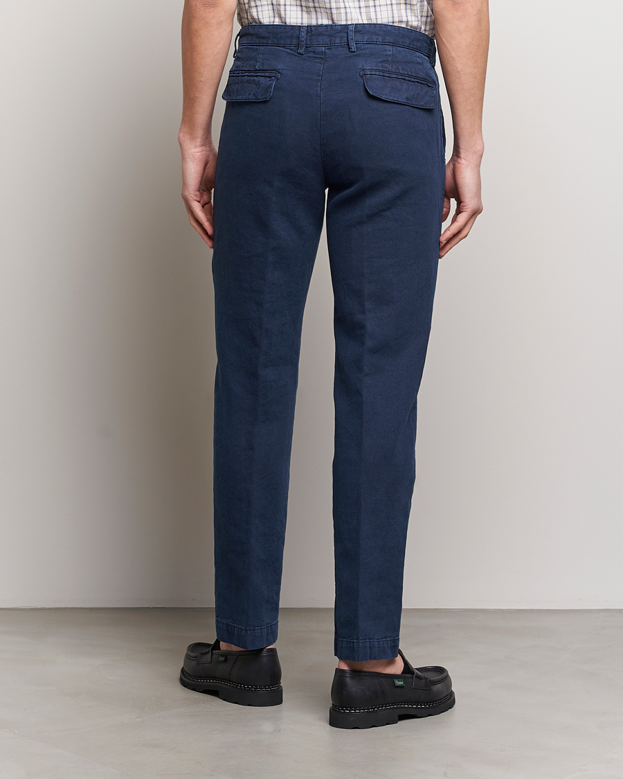 Herr | Byxor | Massimo Alba | Ionio Cotton Trousers Navy