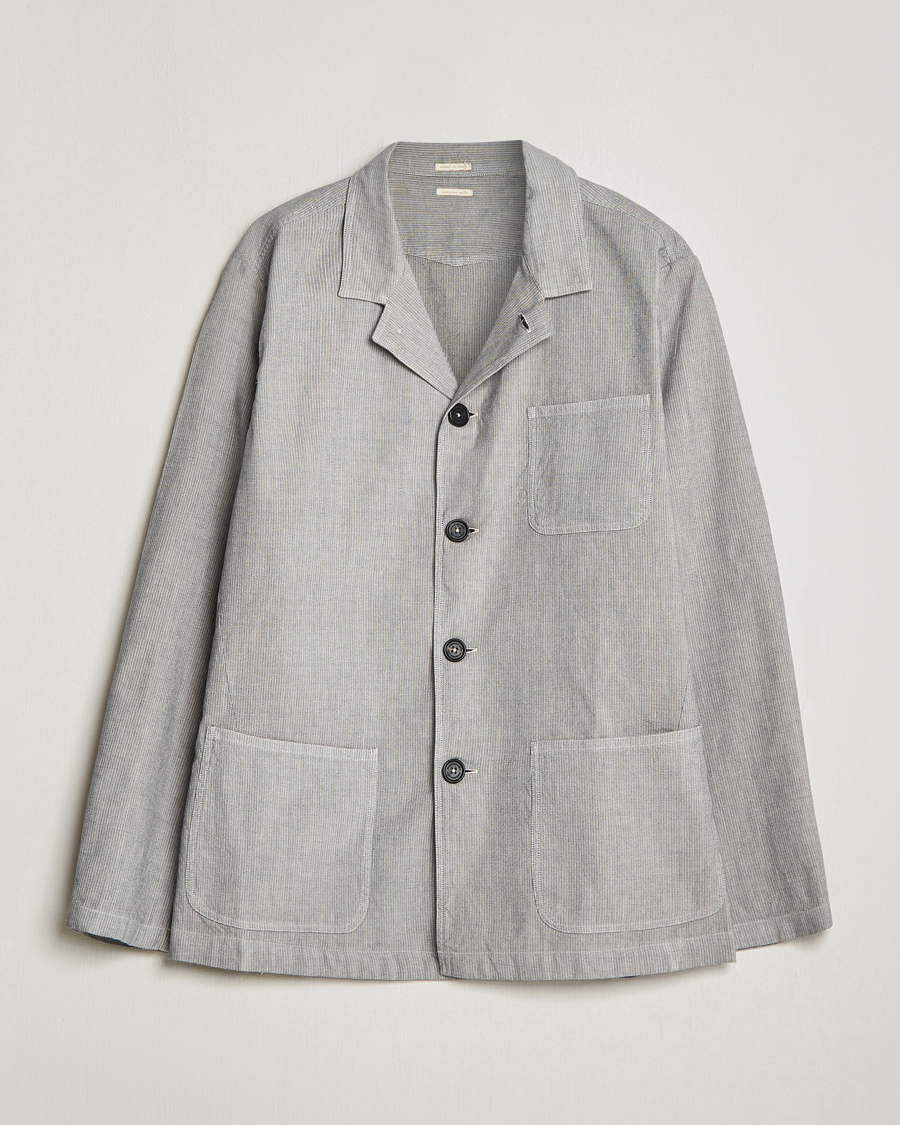 Herr | Jackor | Massimo Alba | Florida Cotton/Linen Shirt Jacket Light Grey