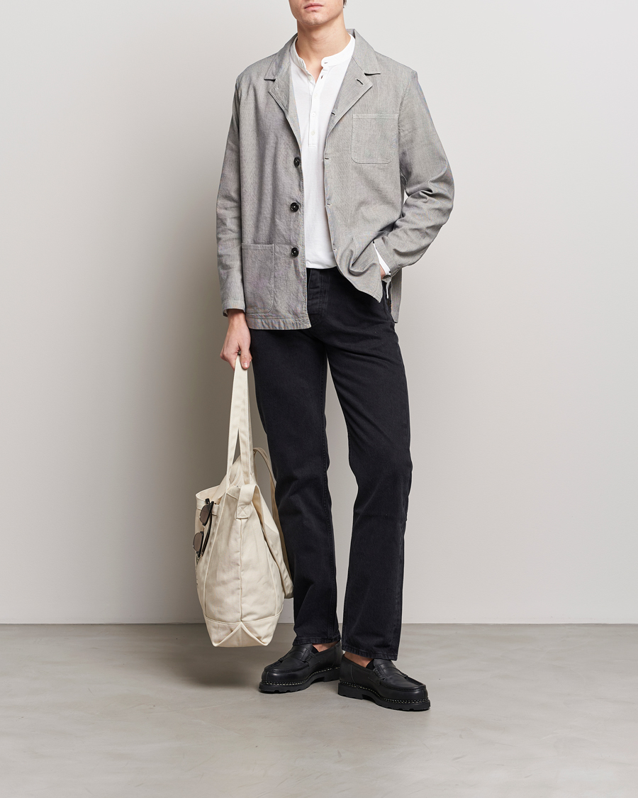 Herr | Jackor | Massimo Alba | Florida Cotton/Linen Shirt Jacket Light Grey
