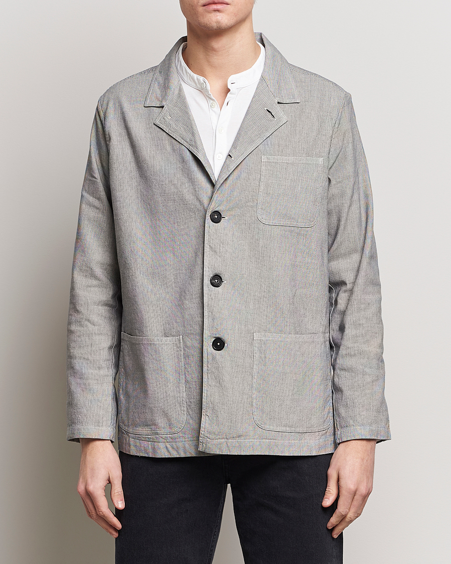 Herr | Italian Department | Massimo Alba | Florida Cotton/Linen Shirt Jacket Light Grey