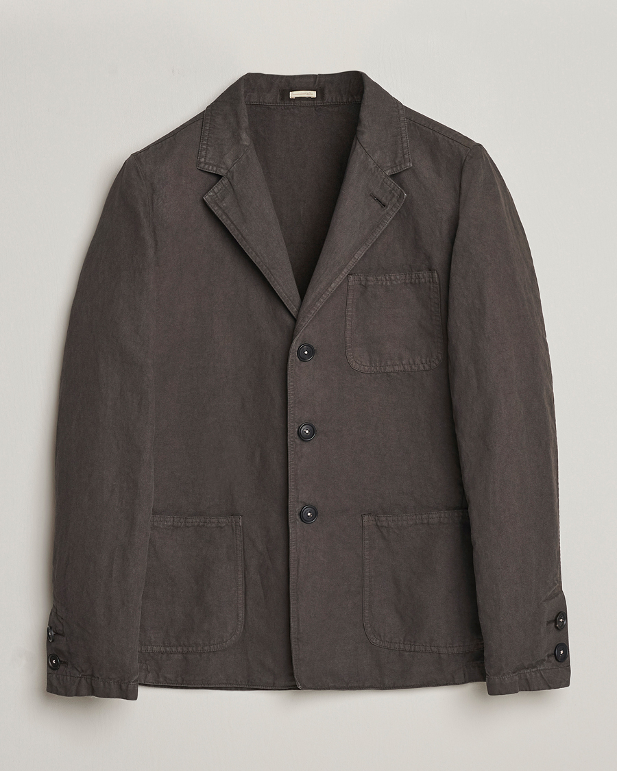 Herr | Jackor | Massimo Alba | Baglietto Washed Cotton Work Jacket Dark Brown