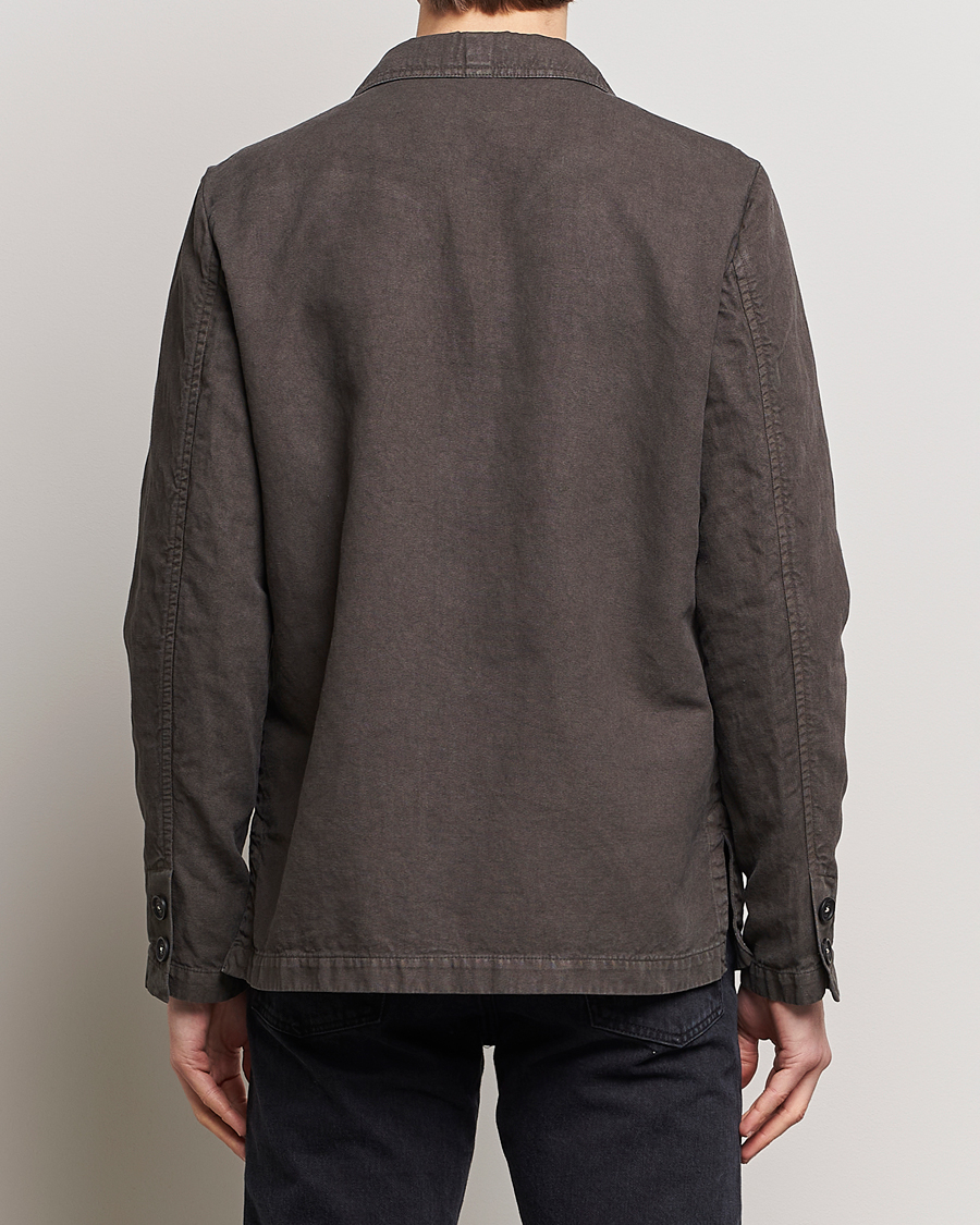 Herr | Jackor | Massimo Alba | Baglietto Washed Cotton Work Jacket Dark Brown