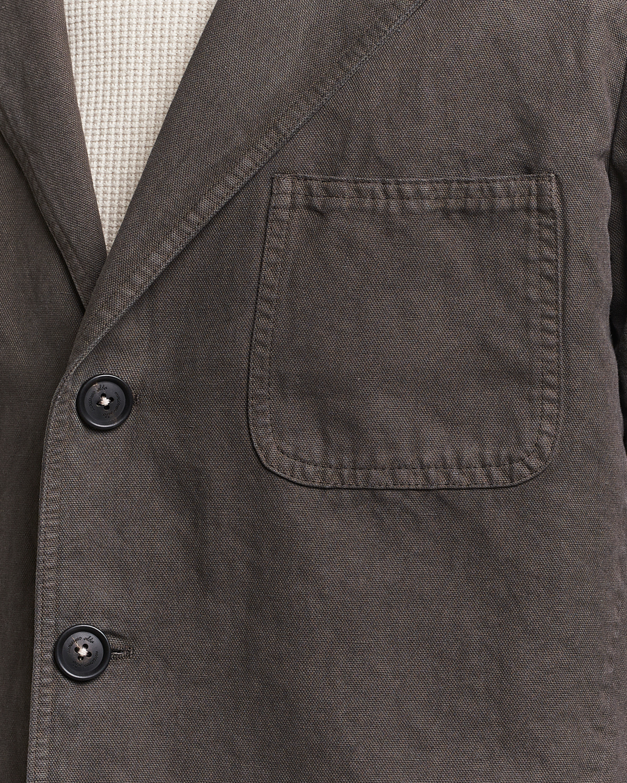 Herr | Jackor | Massimo Alba | Baglietto Washed Cotton Work Jacket Dark Brown