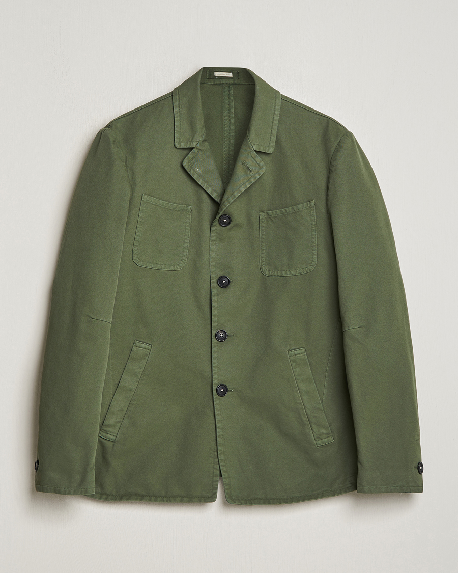Herr | Jackor | Massimo Alba | Solex Cotton Work Jacket Military Green