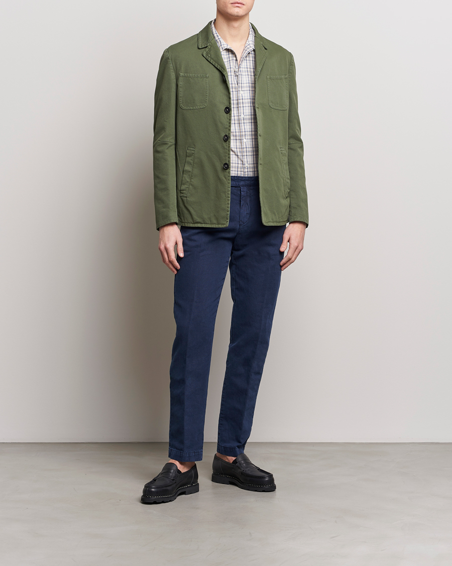 Herr | Jackor | Massimo Alba | Solex Cotton Work Jacket Military Green