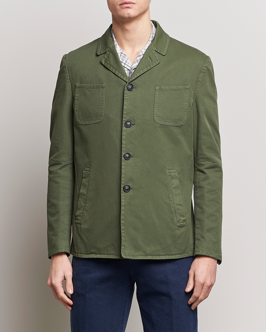 Herr | Italian Department | Massimo Alba | Solex Cotton Work Jacket Military Green