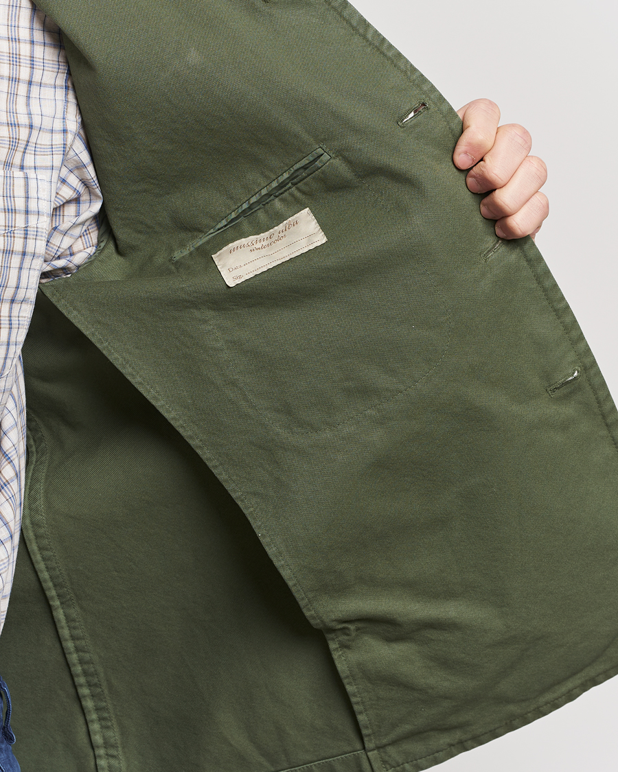 Herr | Jackor | Massimo Alba | Solex Cotton Work Jacket Military Green