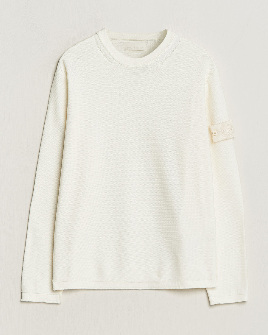 Herr | Tröjor | Stone Island | Ghost Knitted Cotton/Cashmere Sweater Natural Beige