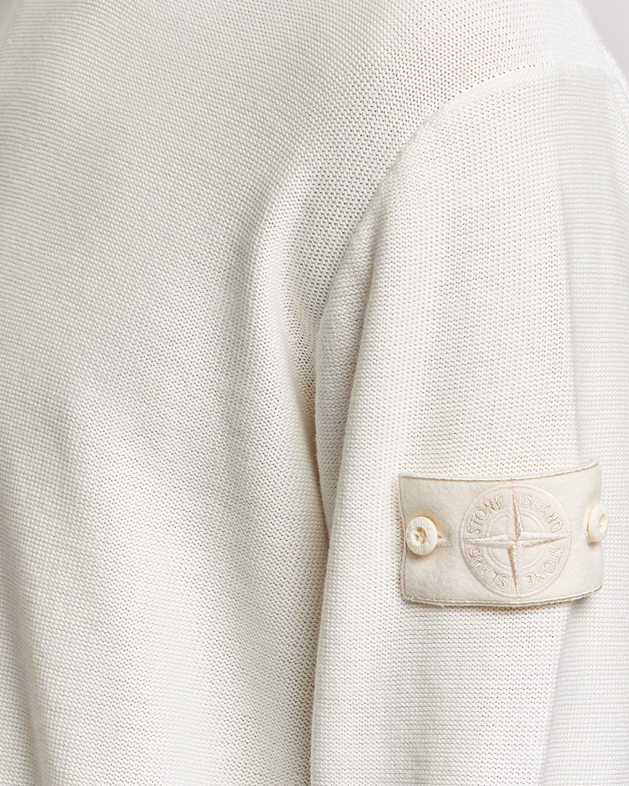 Herr | Tröjor | Stone Island | Ghost Knitted Cotton/Cashmere Sweater Natural Beige