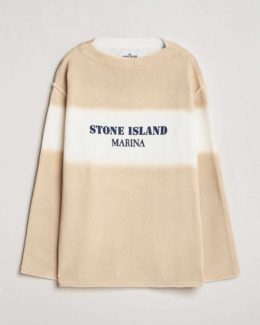 Herr | Tröjor | Stone Island | Marina Organic Cotton Sweater Natural Beige