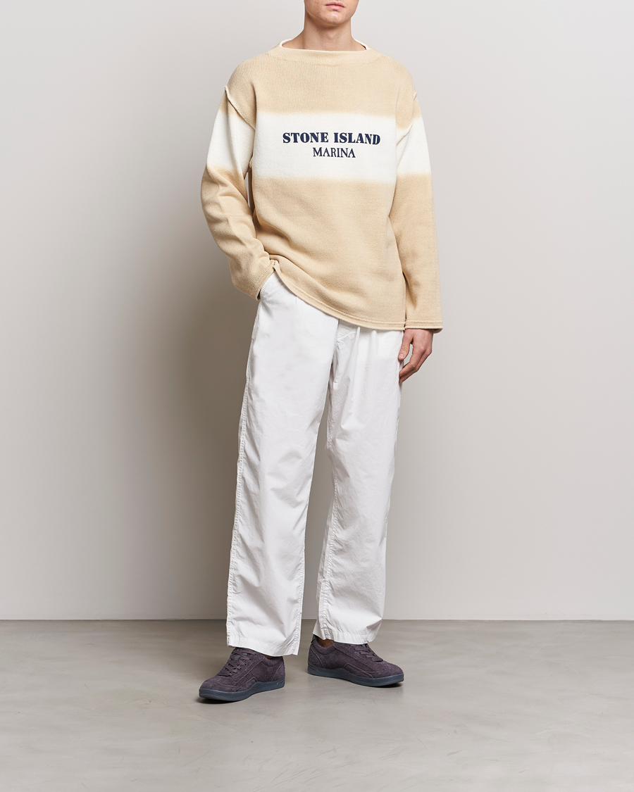 Herr | Tröjor | Stone Island | Marina Organic Cotton Sweater Natural Beige