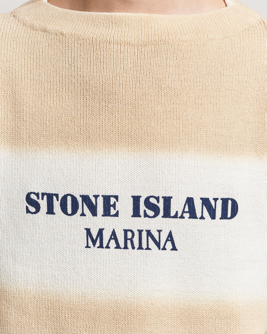 Herr | Tröjor | Stone Island | Marina Organic Cotton Sweater Natural Beige
