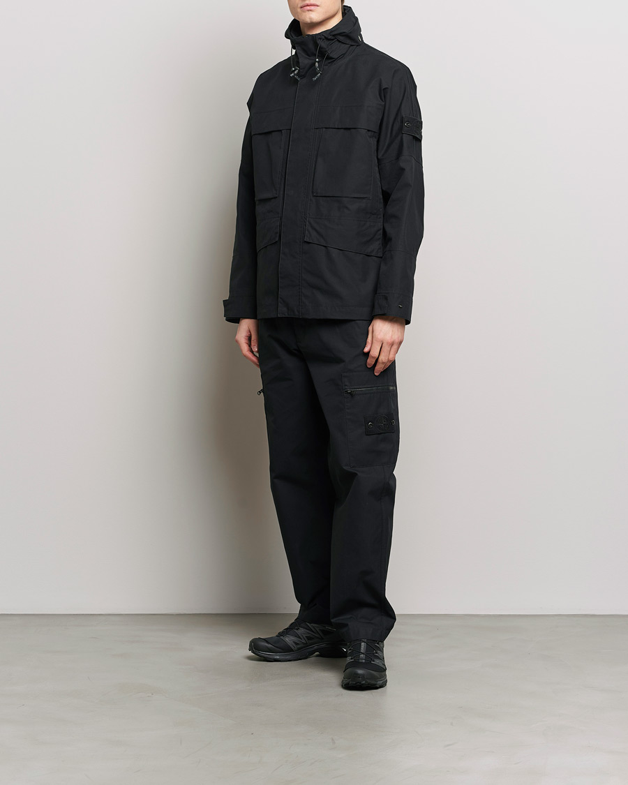 Herr | Jackor | Stone Island | Ghost Hooded Ventile Jacket Black