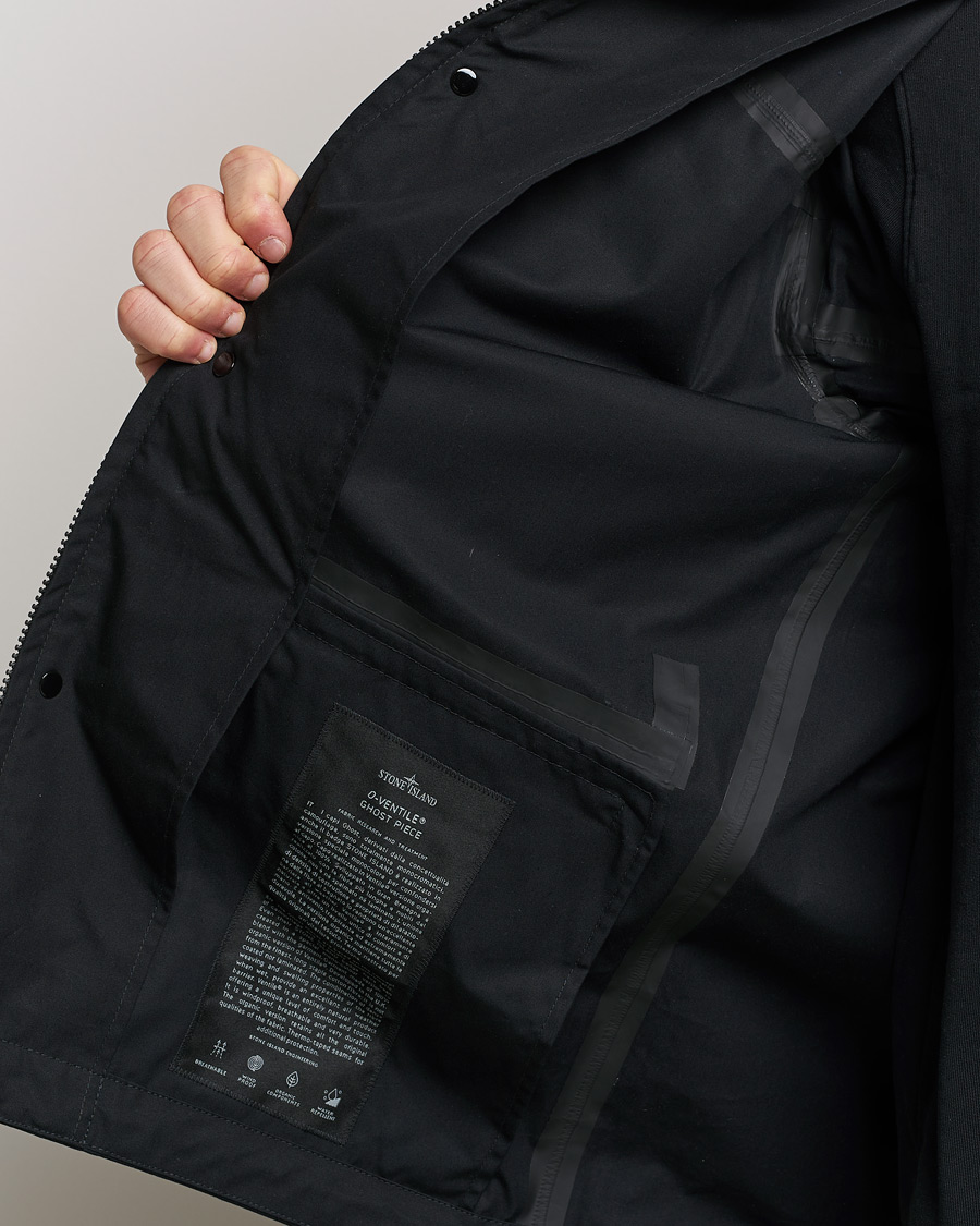 Herr | Jackor | Stone Island | Ghost Hooded Ventile Jacket Black