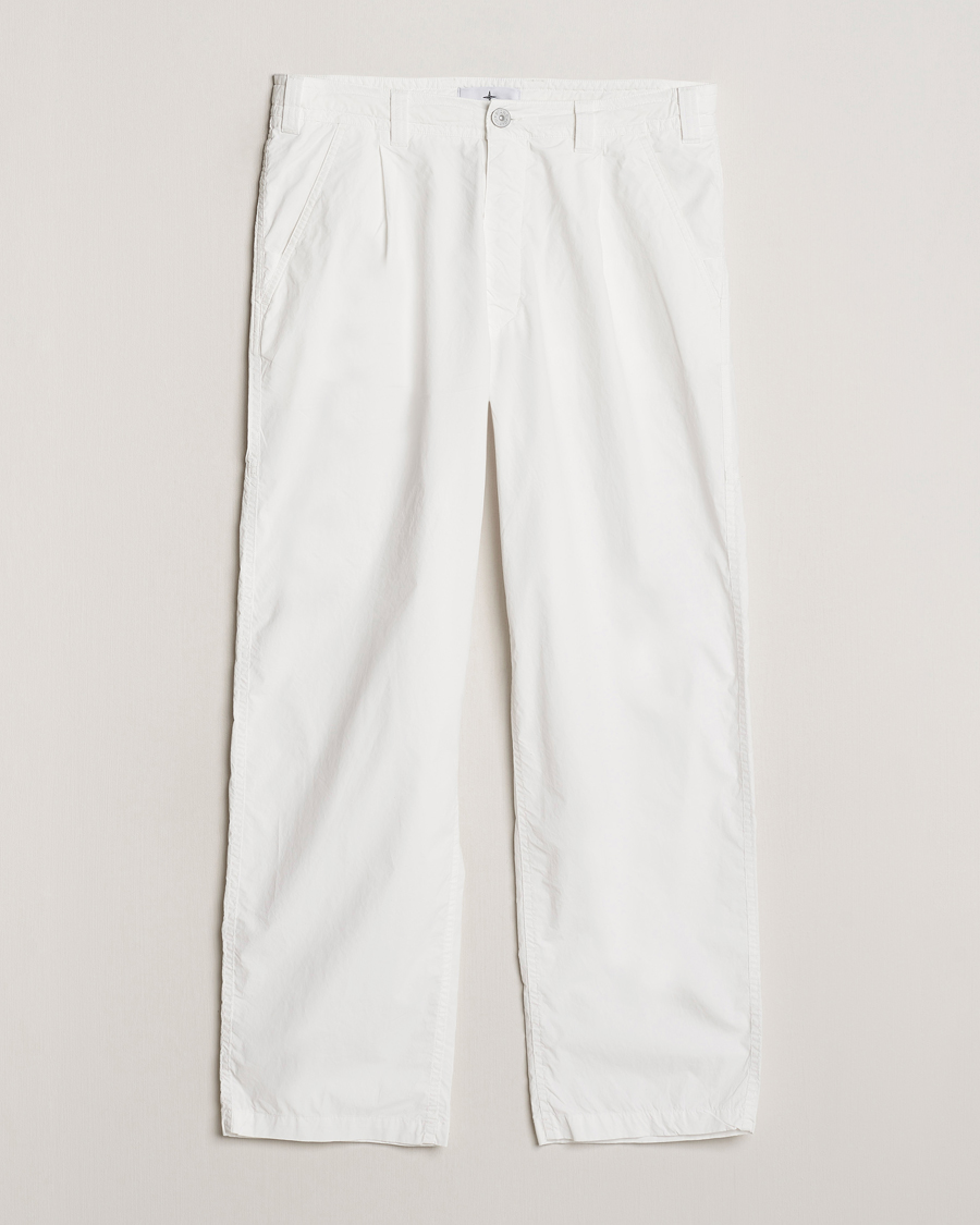 Herr | Byxor | Stone Island | Marina Washed Cotton Canvas Trousers White