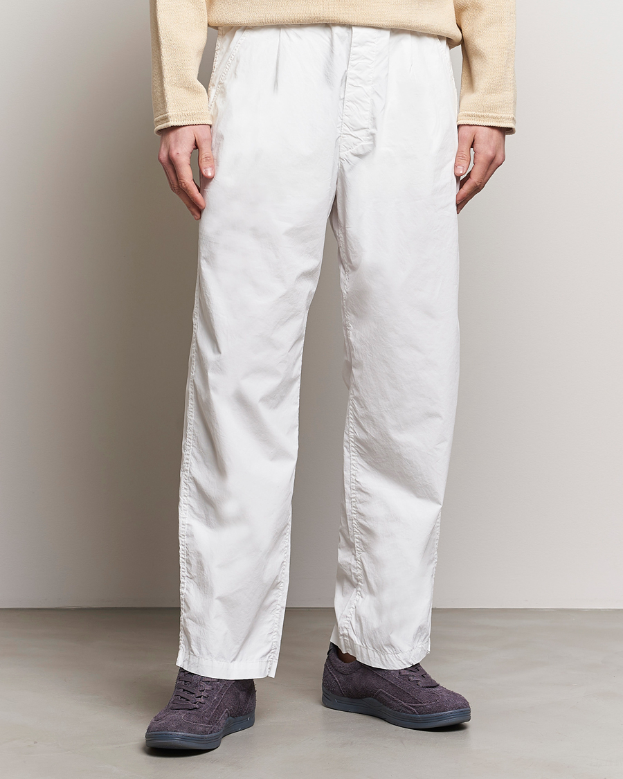 Herre | Tøj | Stone Island | Marina Washed Cotton Canvas Trousers White