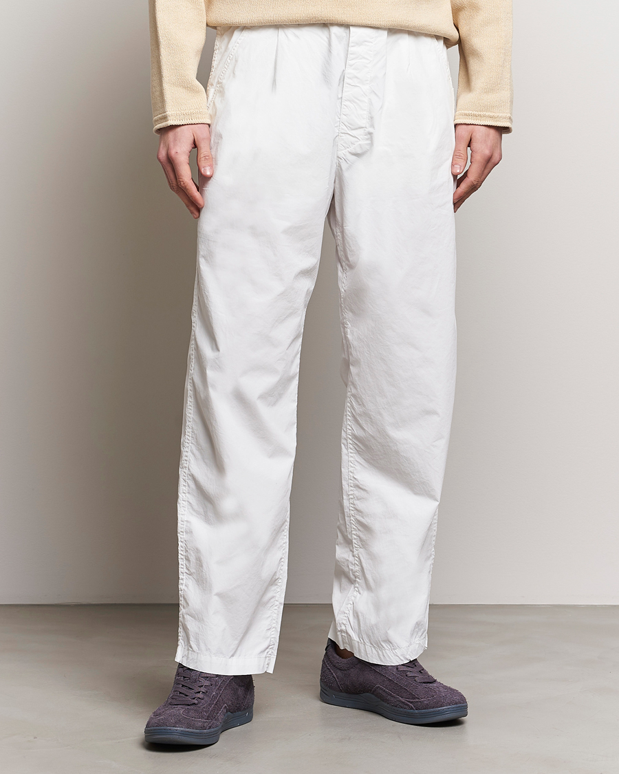 Herre | Stone Island | Stone Island | Marina Washed Cotton Canvas Trousers White