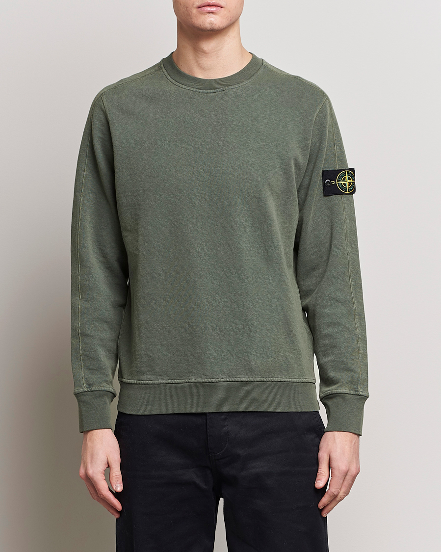 Herre |  | Stone Island | Garment Dyed Cotton Old Effect Sweatshirt Musk