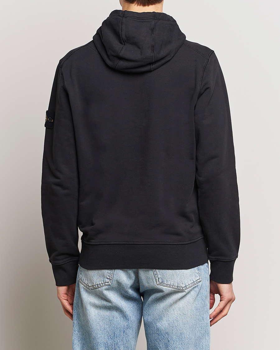 Herr | Tröjor | Stone Island | Garment Dyed Cotton Fleece Hood Black