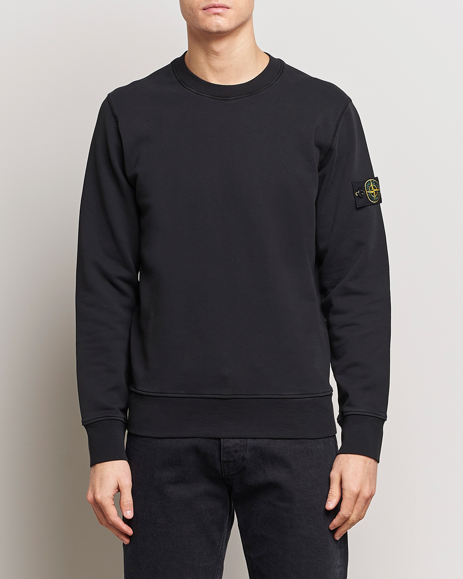 Herr | Sweatshirts | Stone Island | Garment Dyed Cotton Sweatshirt Black