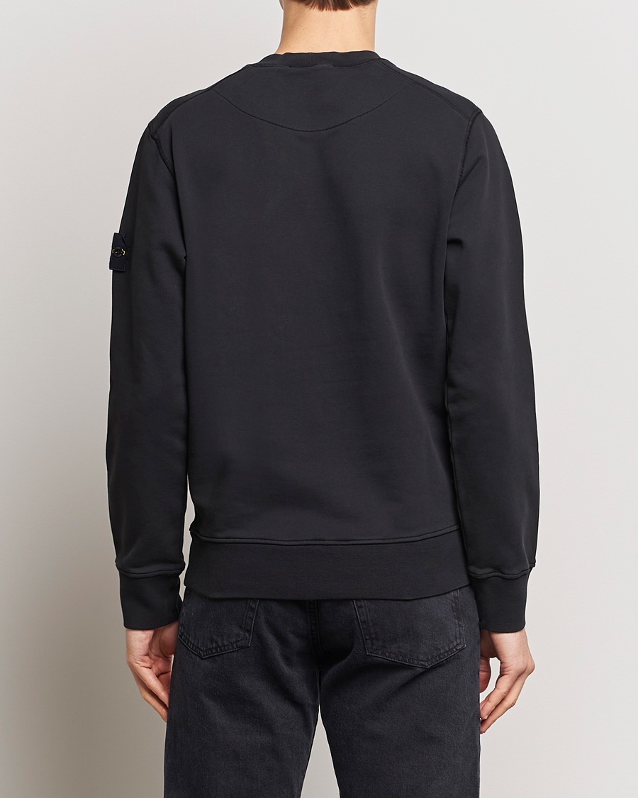 Herr | Tröjor | Stone Island | Garment Dyed Cotton Sweatshirt Black