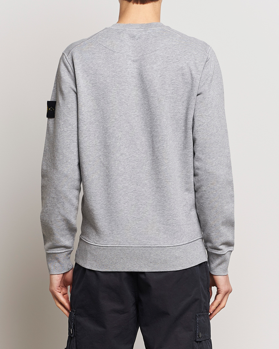 Herr | Tröjor | Stone Island | Garment Dyed Cotton Sweatshirt Melange Grey