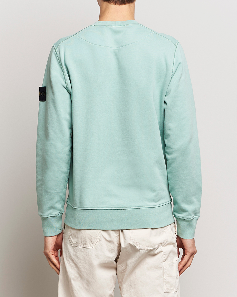 Herr | Tröjor | Stone Island | Garment Dyed Cotton Sweatshirt Light Green