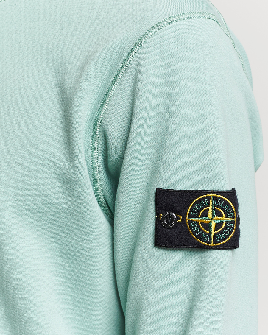 Herr | Tröjor | Stone Island | Garment Dyed Cotton Sweatshirt Light Green