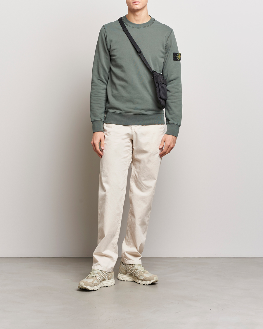 Herr | Tröjor | Stone Island | Garment Dyed Cotton Sweatshirt Musk